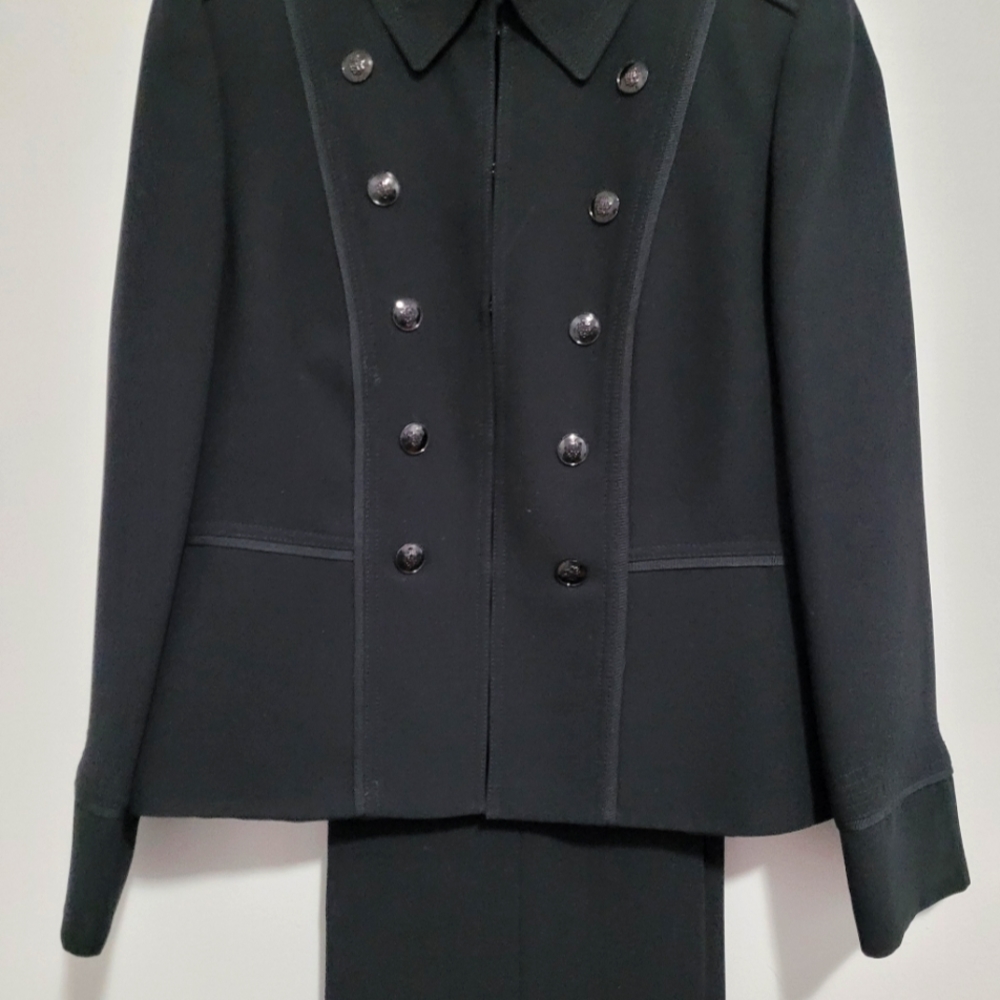 Tahari Arthur S. Levin | Black Military Style Pant Suit | 10P